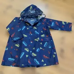 ベビーレインコート サイズ100 車柄　自動車　子供用　雨具