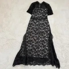 美品✨snidel スナイデル シフォンフリルレースドレス　オケージョンドレス