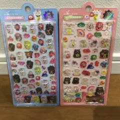 海外正規品　招き猫　だるま　和柄　立体シール　硬いシール