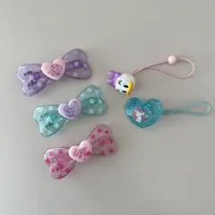 東京ディズニーランド　プリティートレジャー　ヘアゴム　ヘアクリップセット