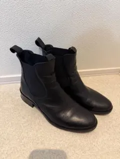 コルソローマ　ブラック サイドゴアブーツ レザー