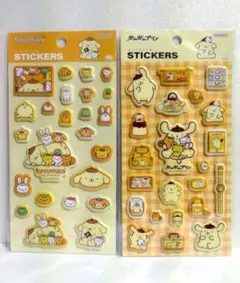 ポムポムプリン ぷっくりシール ステッカーズ 2枚セット