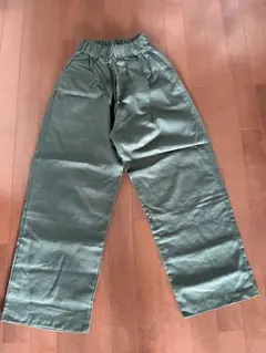 ワイドパンツ ストリート系 緑