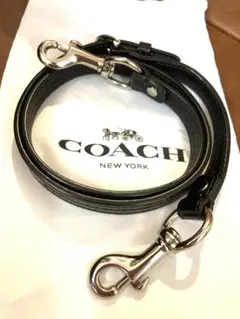 coachショルダーストラップ　エナメルブラック