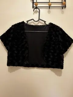 ブラック ファー ショートカーディガン 結婚式