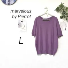 11937 marvelous by Pierrot 半袖ニット L レーヨン混のサムネイル