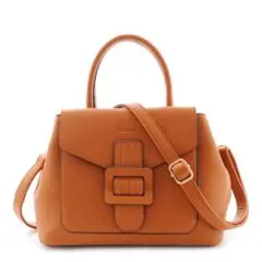 【FIRANO】新品　ベルトバックルハンドバック　ショルダーバッグ　本革2way