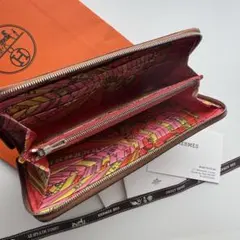 持ち手新品交換済み T刻印 HERMESエルメスアザップシルクイン 長財布 