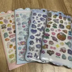 3Dぷっくりシールセット　４枚