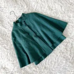 《ホコモモラ》 (42) ケープデザインショートコート 刺繍 ナチュラルガーリー