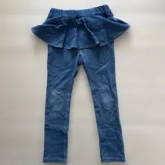 デニムブルー スカート付きレギンス 110cm