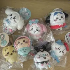 7個　ちいかわ　サンリオ　マスコット　ハチワレ　うさぎ　モモンガ　くりまんじゅう