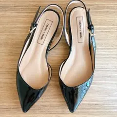 ODETTE E ODILE パンプス サンダル ポインテッド ブラック　22㎝