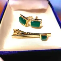 スクエア カフスリンクス・ネクタイピンセット