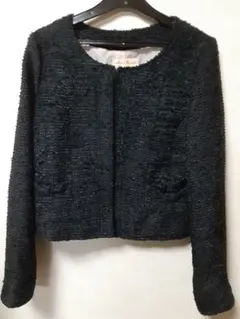 【美品】ノーカラージャケット 濃紺Mサイズ フォーマル セレモニー