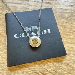 【美品】COACH コーチ ネックレス シルバー ストーン レディース 即購入可