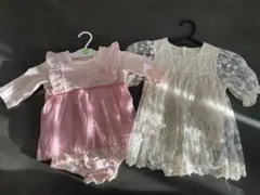 ベビー ドレスセット ロンパース ワンピース 80 フリルワンピース
