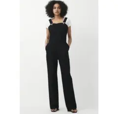 MOUSSY WAIST FIT DENIM ジャンプスーツ BLK