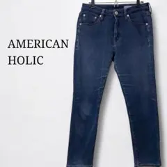 アメリカンホリック(L)裏起毛デニムパンツ　ジーンズ　ジーパン　ストレッチ　秋冬