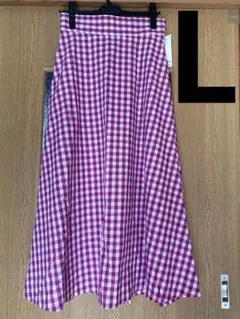 新品  GU ジーユー フレアロングスカート  L