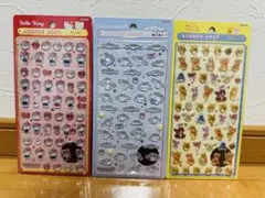 正規品　ボンボンドロップシール　ミニ　キティ　シナモン　プーさん　サンスター文具