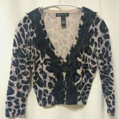 I・N・C☆インターナショナルコンセプト ショート丈 カーディガン レオパード