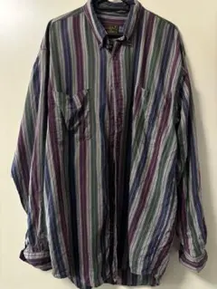 Eddie Bauer ストライプ柄 長袖シャツ