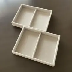 MUJI 無印良品　重なるベロア格子　アクリルケース用　2個セット