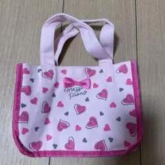mezzo piano ハート柄ミニトートバッグ
