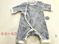 PEANUTS スヌーピー ロンパース ベビー服 長袖 ブルー 新生児