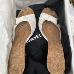 CHANEL】 シャネル サンダル ココマーク パールデザイン 正規品37