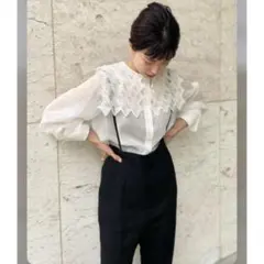 VERMEIL par ienaレースカラー シアーブラウス very掲載のサムネイル