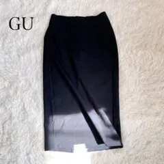 GU ジーユー タイトスカート ブラック Mインド製 ウエストゴム 伸縮性あり