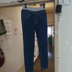 ダークブルー スリムフィットパンツ 100cm~