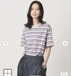 マルチボーダー ハーフスリーブ Tシャツのサムネイル