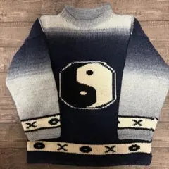 macmahon knitting mills陰陽ニットセーター ベージュ - メルカリ