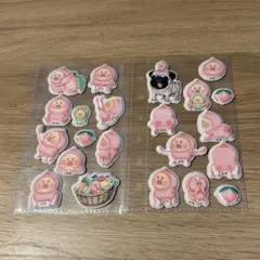 w*.様 こびと図鑑　かくれももじり　ぷっくりシール