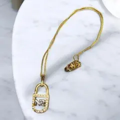 NR ネックレス ゴールド ラインストーン　ペンダント　ニナリッチ1z