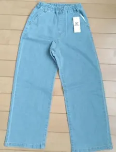 デビロック　楽デニム　150 新品　ワイドパンツ