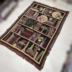 デッドストック 絵画風 マルチカバー ソファカバー ラグ 162x134