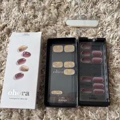 ohora ネイルシール ゴールド ワインレッド