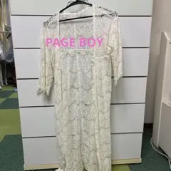 PAGE BOY レースロングガウン ホワイトのサムネイル