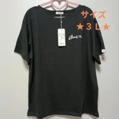 Arnold Palmer半袖ボートネックTシャツ ブラック★サイズ３L★タグ付のサムネイル