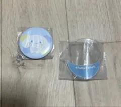 PVCクリアケースつき　シナモン　シナモロール　缶バッジ　ガチャ　サンリオ