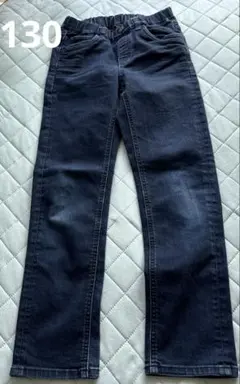 ユニクロ キッズ デニム ジーンズ M 130 ストレッチ ジーパン パンツ