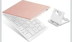 Bluetooth 日本語配列キーボード ピンク