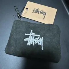 Stussy 黒 コインケースcanvas coin pouch 刺繍のサムネイル