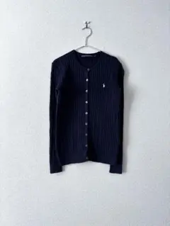 ラルフローレン　ミニケーブルカーディガン　ネイビー　XS