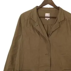 【極美品】サマンサモスモス リネン混シャツワンピース 羽織りにも◎ ナチュラル