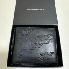 EMPORIO ARMANI 二つ折り財布 ロゴ型押し 希少